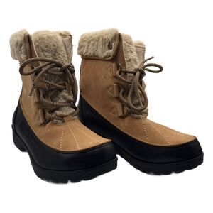 JBU Tan and Black Winter Boots